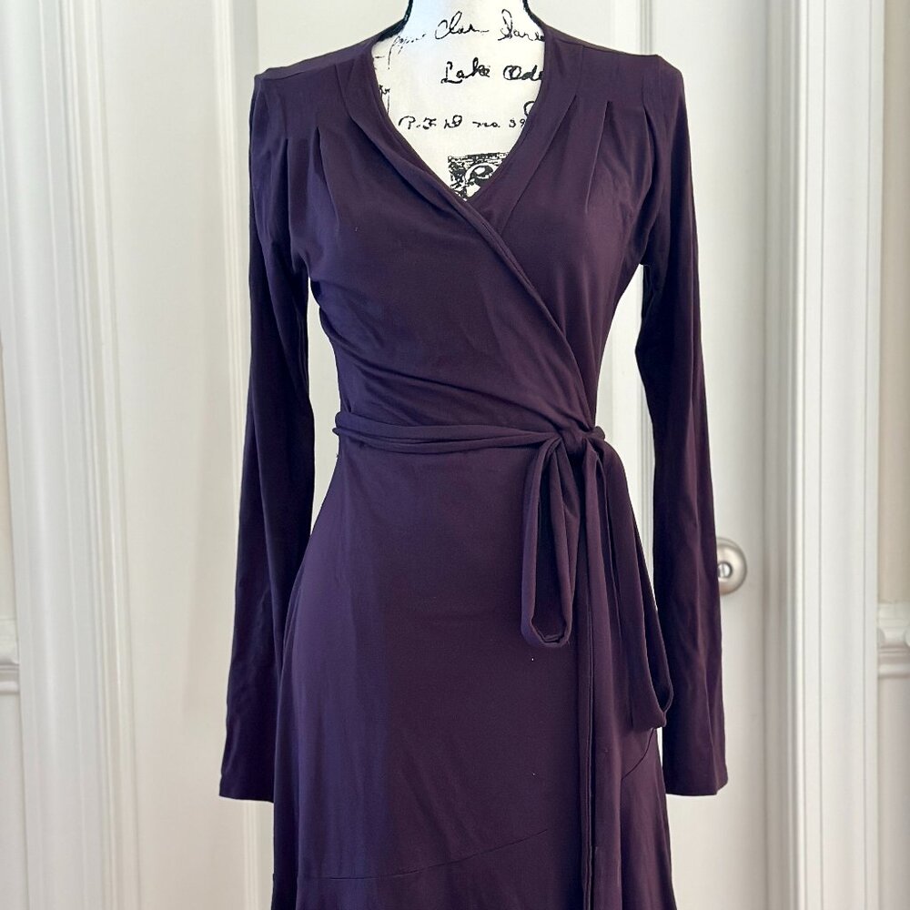 Moda International Long-Sleeve Wrap Dress